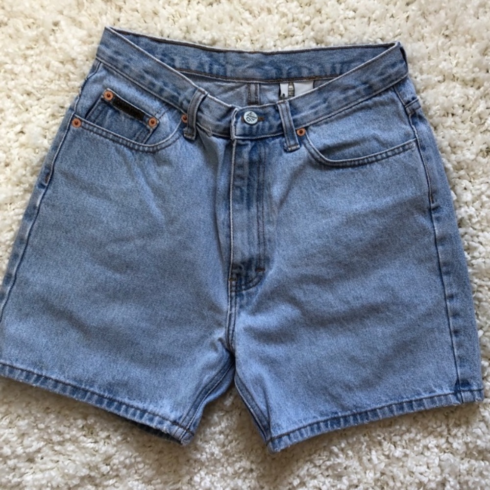Vintage 90s CALVIN KLEIN high waisted jean shorts